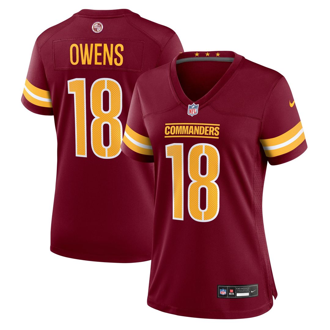 Women's Nike Washington Commanders Tyler Owens Burgundy Team Game NFL Jersey
