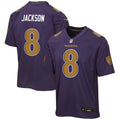 Youth Nike Baltimore Ravens Lamar Jackson Purple Alternate 2 Game NFL Jersey