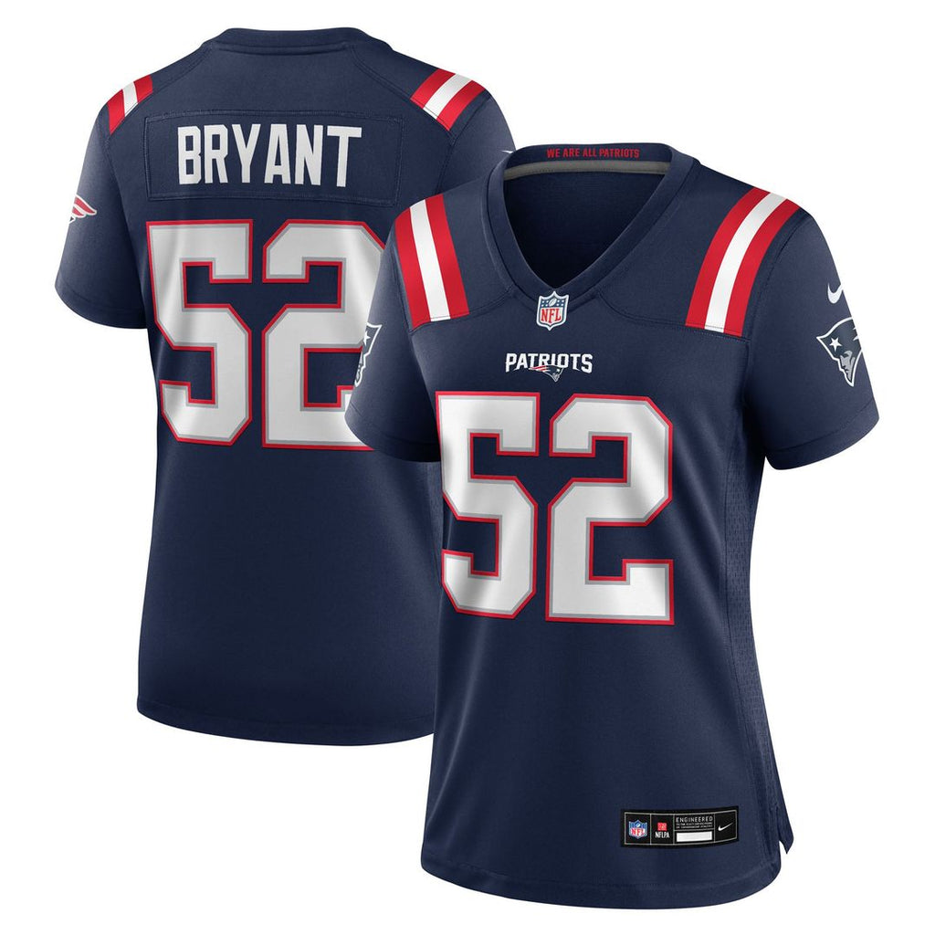 Women's Nike New England Patriots Marcus Bryant Navy Team Game NFL Jersey