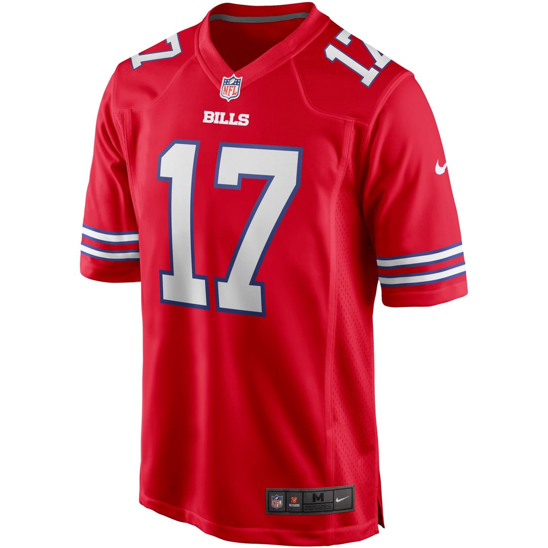 Men's Nike Buffalo Bills Josh Allen Red Alternate Game Player NFL Jersey