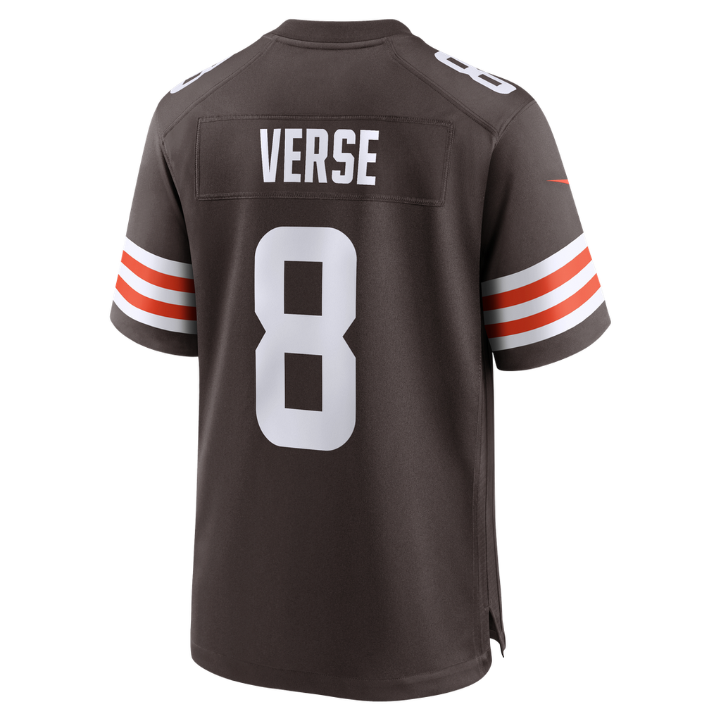 Men's Nike Cleveland Browns Jared Verse Brown Team Game NFL Jersey