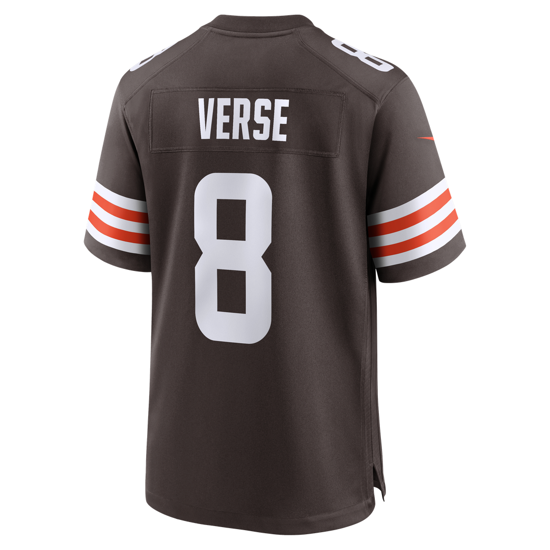 Men's Nike Cleveland Browns Jared Verse Brown Team Game NFL Jersey
