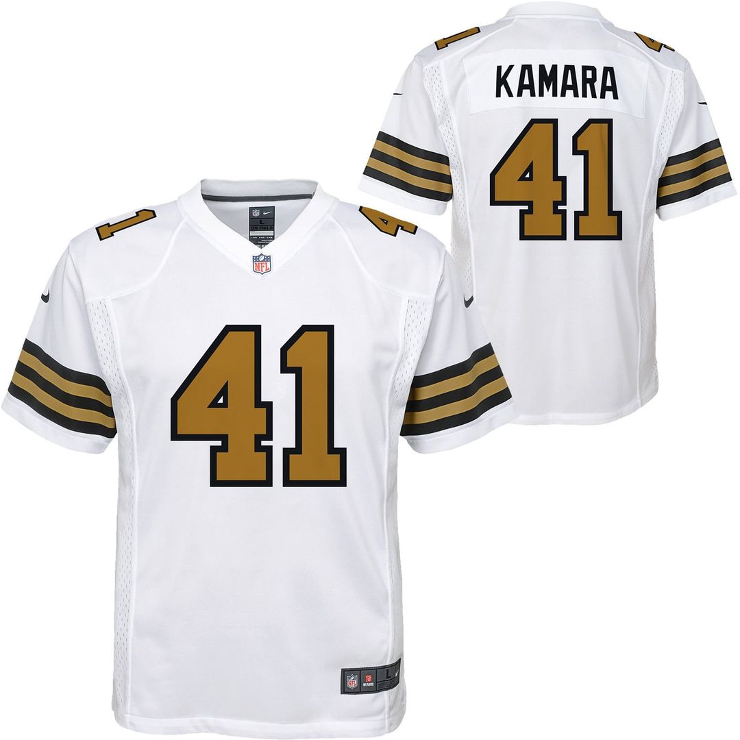 Youth Nike New Orleans Saints Alvin Kamara Gold Gameday Golds Alternate Game Player NFL Jersey
