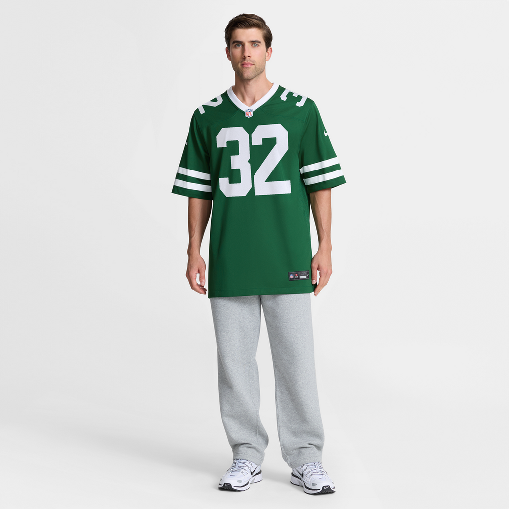 Men's Nike New York Jets Isaiah Davis Legacy Green Team Game NFL Jersey