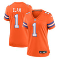 Women's Nike Denver Broncos Jason Elam Orange Mile High Collection 1977 Throwback Retired Player Game NFL Jersey