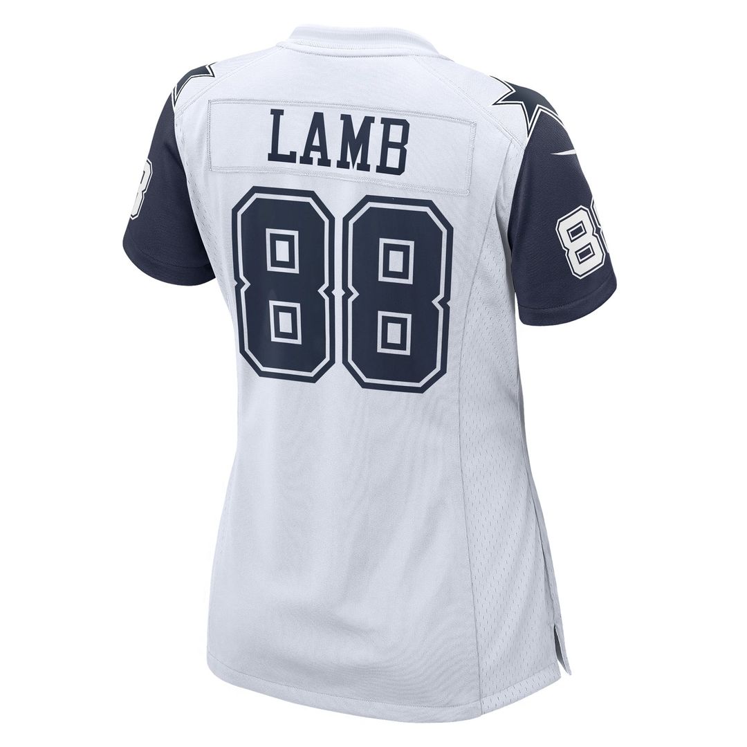Women's Nike Dallas Cowboys CeeDee Lamb White 2nd Alternate Game NFL Jersey