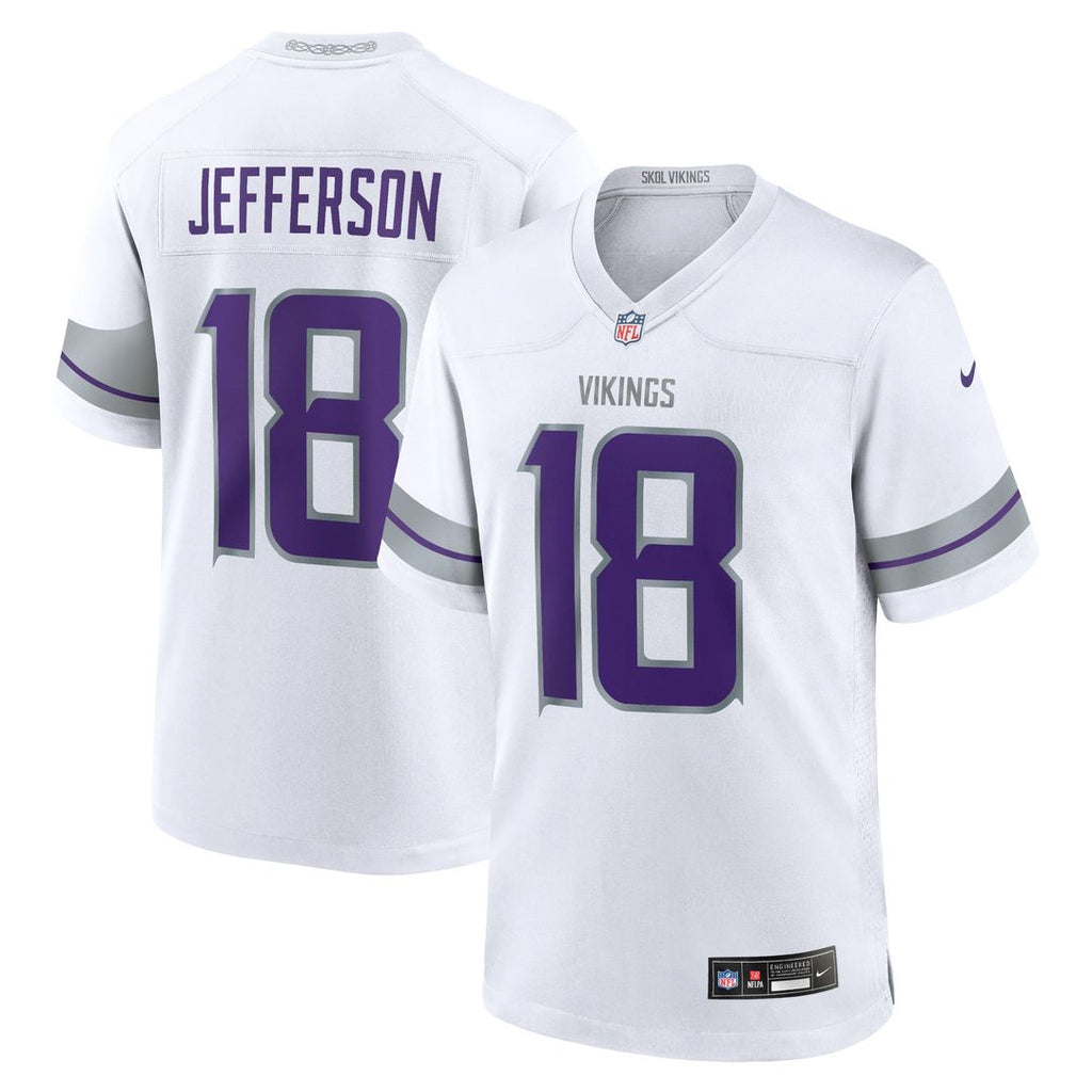Youth Nike Minnesota Vikings Justin Jefferson White Game NFL Jersey