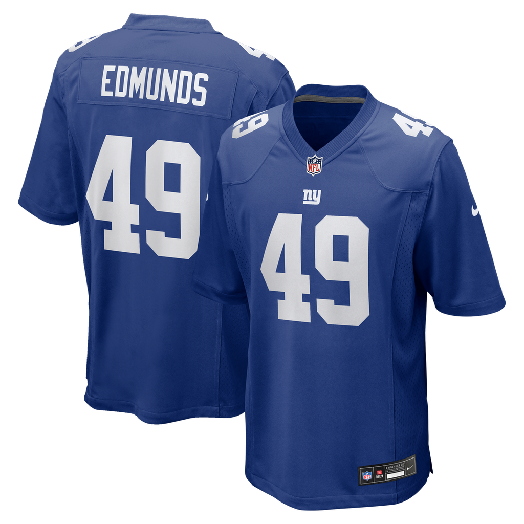 Men's Nike New York Giants Tremaine Edmunds Royal Team Game NFL Jersey