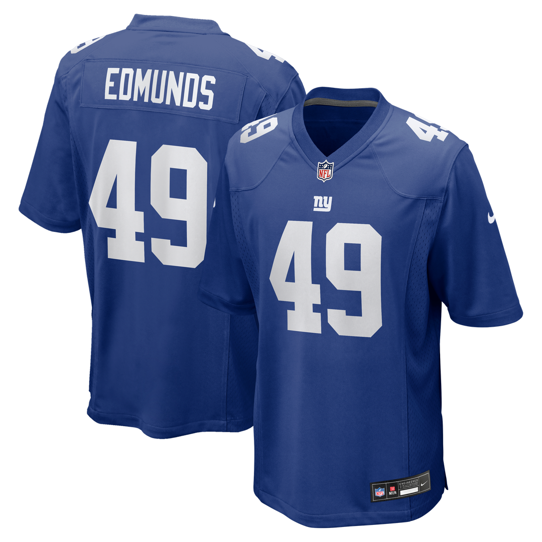 Men's Nike New York Giants Tremaine Edmunds Royal Team Game NFL Jersey