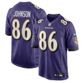 Men's Nike Baltimore Ravens Cornelius Johnson Purple Team Game NFL Jersey