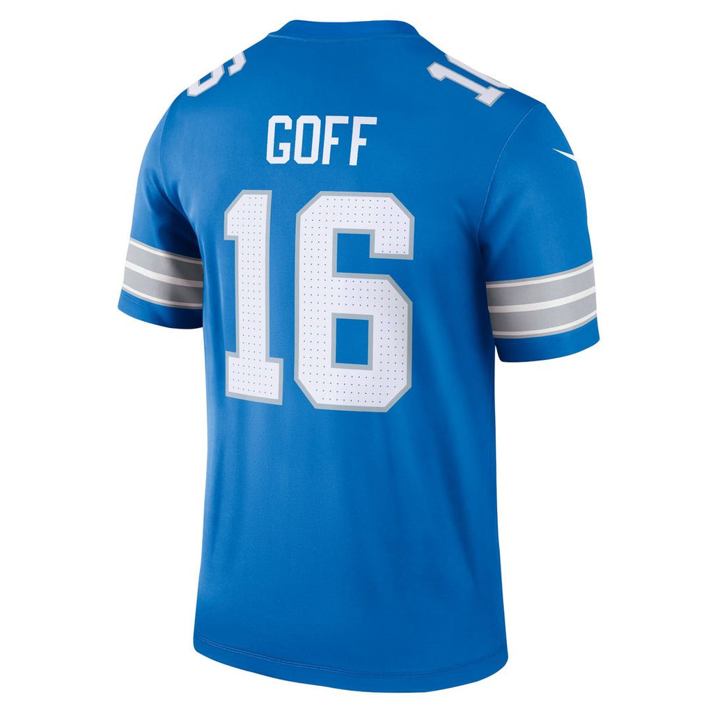 Men's Nike Detroit Lions Jared Goff Blue Legend Player NFL Performance Top