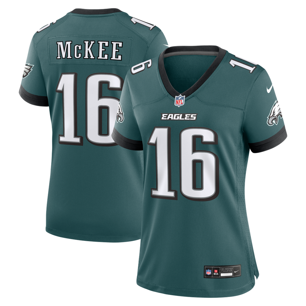 Women's Nike Philadelphia Eagles Tanner McKee Midnight Green Team Game NFL Jersey