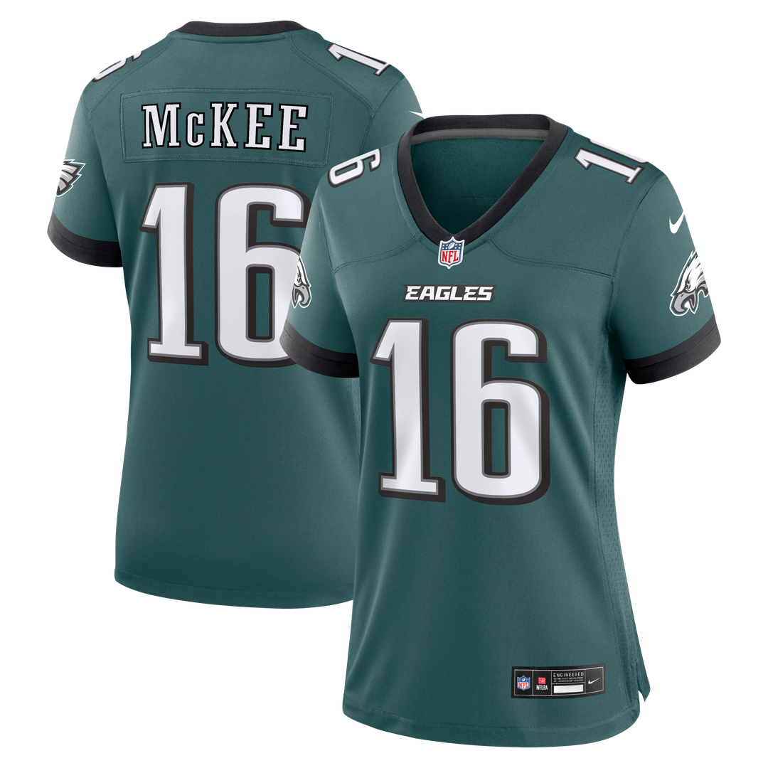 Women's Nike Philadelphia Eagles Tanner McKee Midnight Green Team Game NFL Jersey