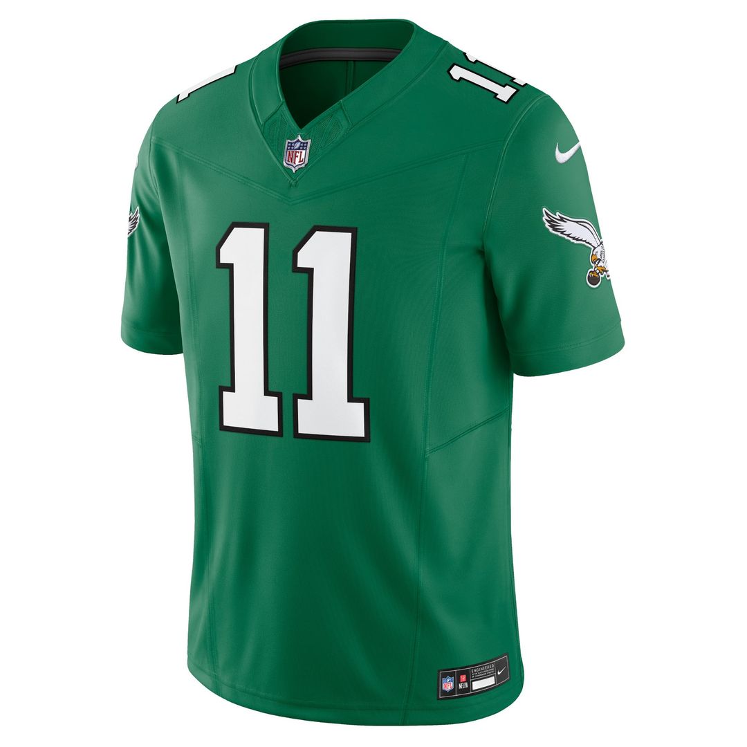 Men's Nike Philadelphia Eagles A.J. Brown Kelly Green Vapor F.U.S.E. Limited NFL Jersey