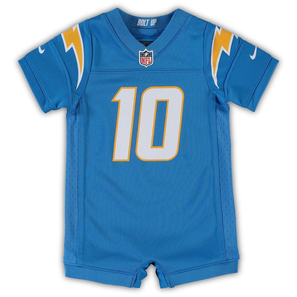 Infant Nike Los Angeles Chargers Justin Herbert Powder Blue Game Romper NFL Jersey
