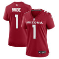 Women's Nike Arizona Cardinals Number 1 Bride Cardinal Game NFL Jersey