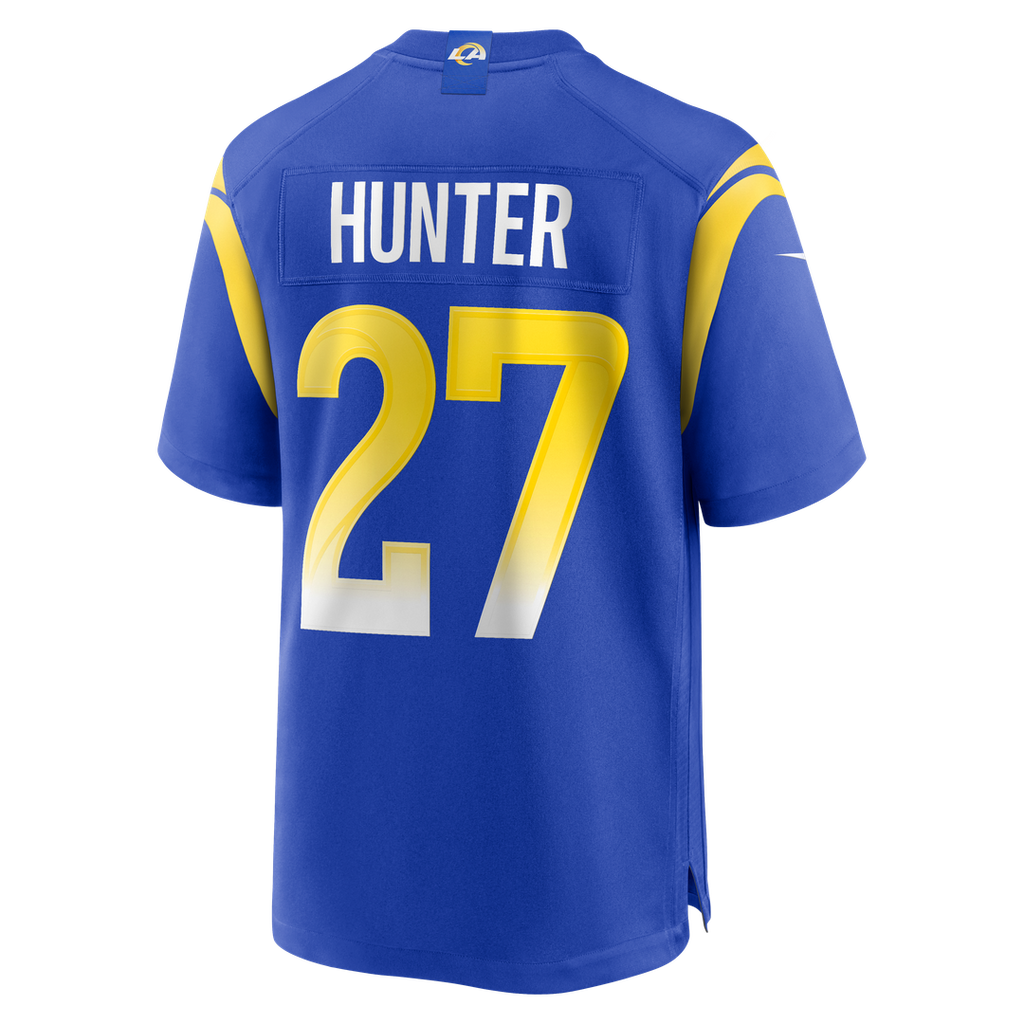 Men's Nike Los Angeles Rams Jarquez Hunter Royal Team Game NFL Jersey