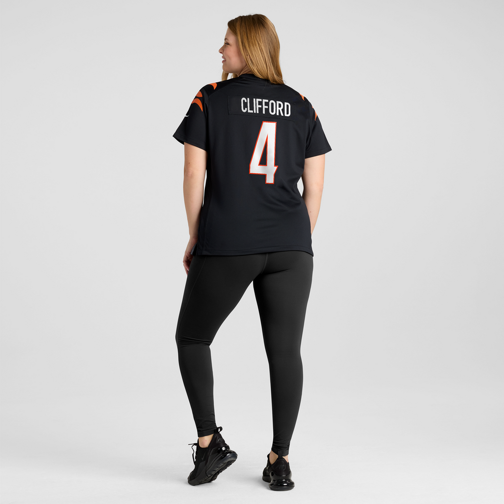Women's Nike Cincinnati Bengals Sean Clifford Black Team Game NFL Jersey