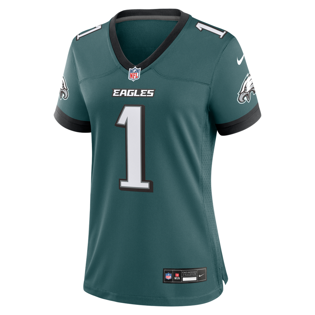 Women's Nike Philadelphia Eagles Jalen Hurts Midnight Green Team Game NFL Jersey