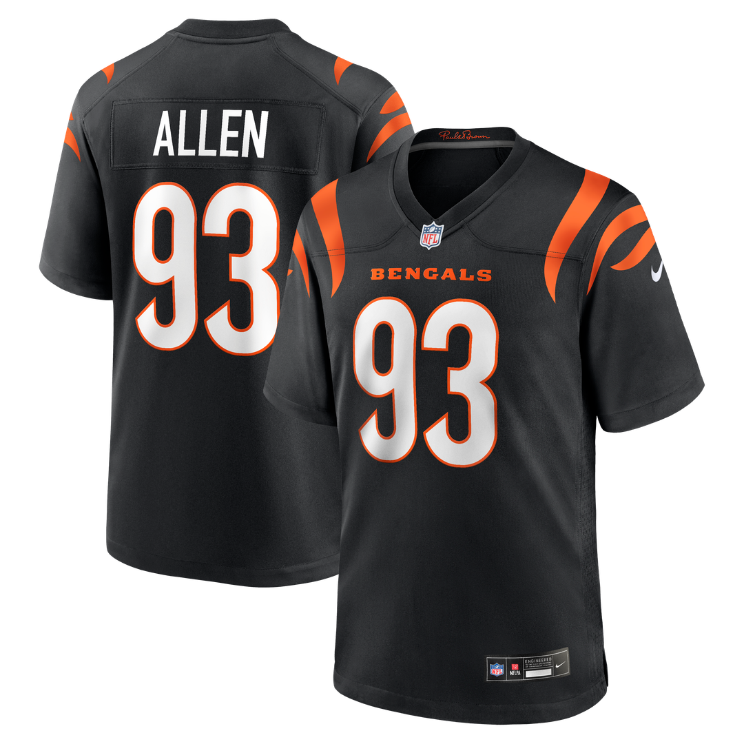 Men's Nike Cincinnati Bengals Jonathan Allen Black Team Game NFL Jersey