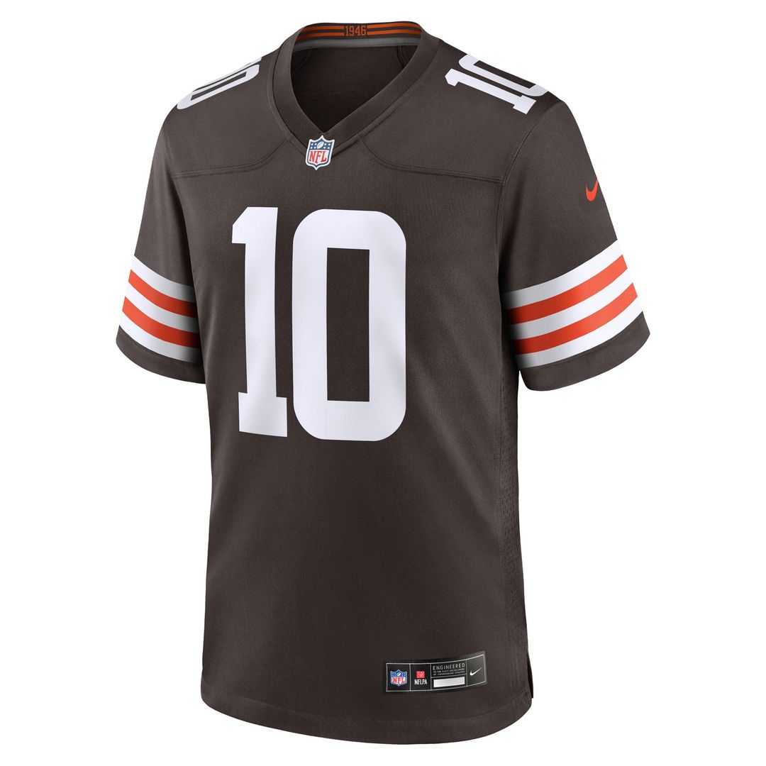 Men's Nike Cleveland Browns Quinshon Judkins Brown 2025 NFL Draft Game NFL Jersey