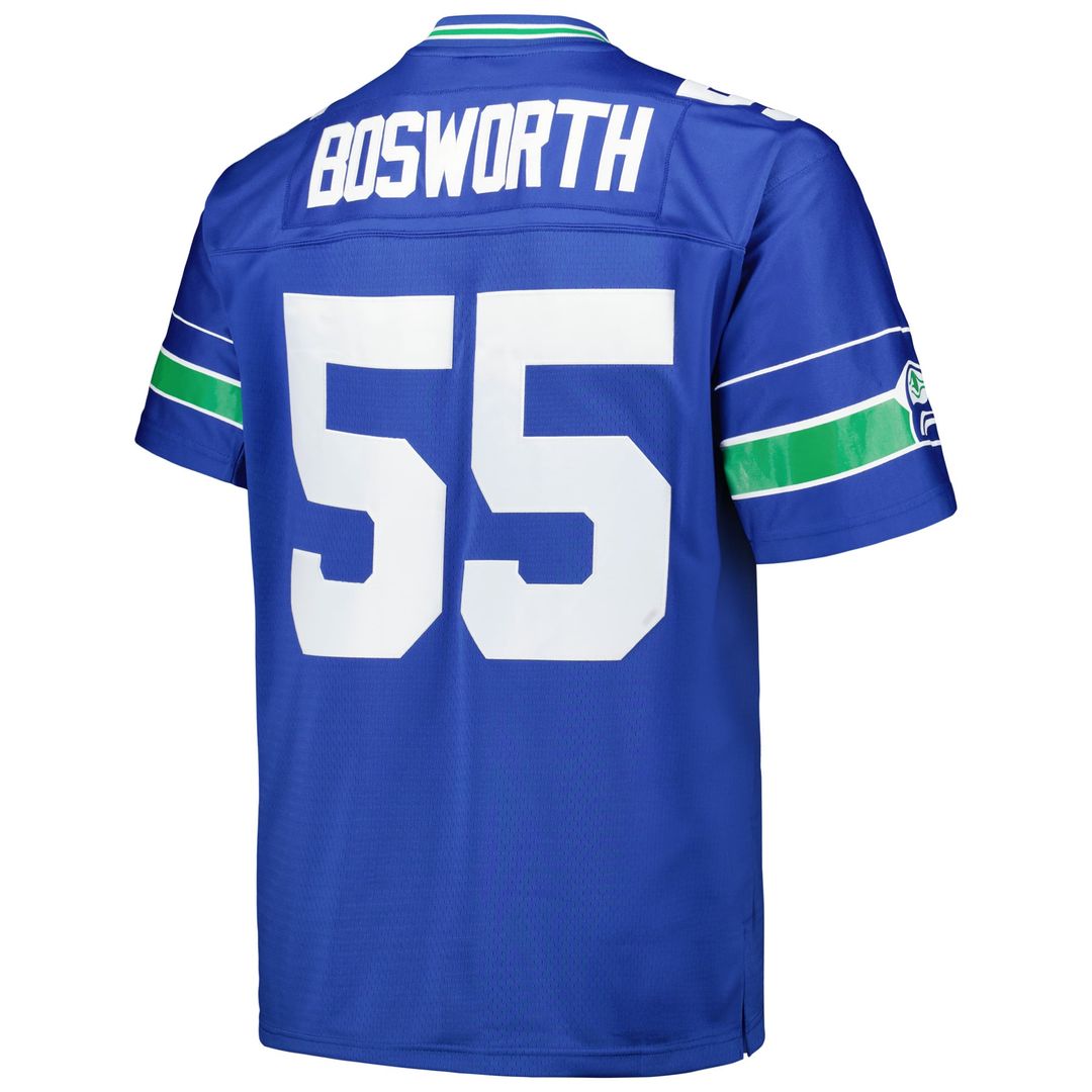 Men's Big & Tall Mitchell & Ness Seattle Seahawks Brian Bosworth Royal 1987 Legacy Retired Player NFL Jersey