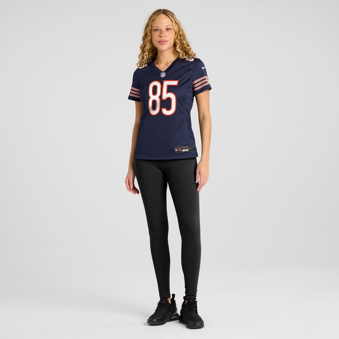 Women's Nike Chicago Bears Cole Kmet Navy Game NFL Jersey