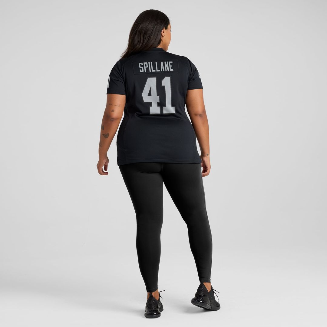 Women's Nike Las Vegas Raiders Robert Spillane Black Game Player NFL Jersey
