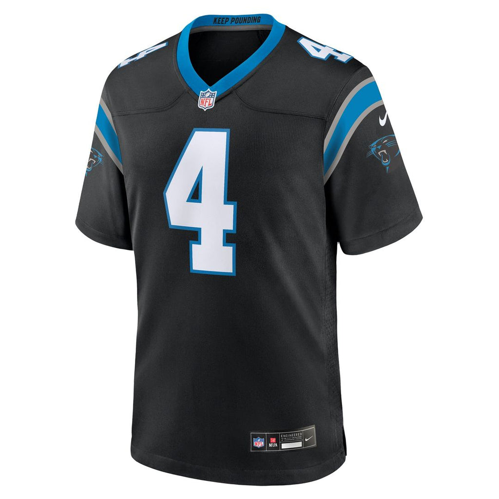 Men's Nike Carolina Panthers Tetairoa McMillan Black Team Game NFL Jersey