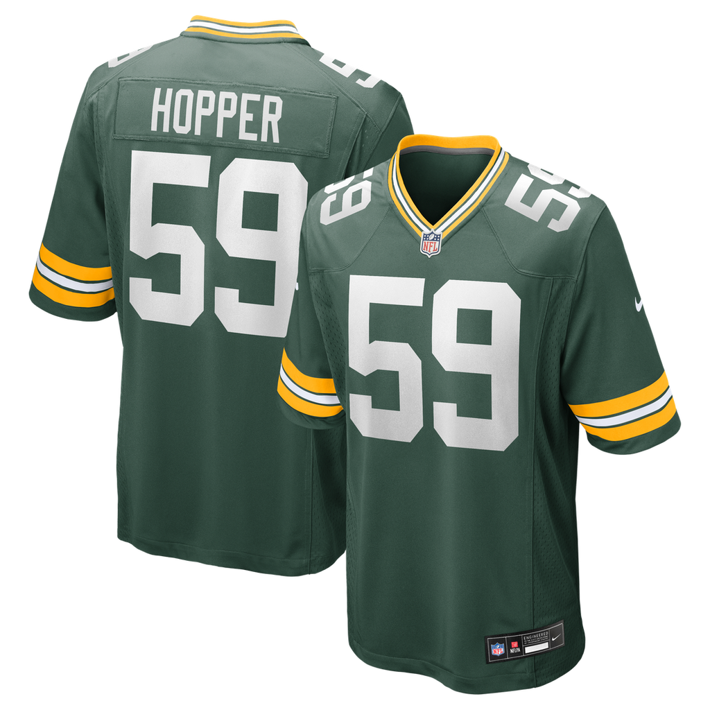 Men's Nike Green Bay Packers Ty'Ron Hopper Green Game NFL Jersey