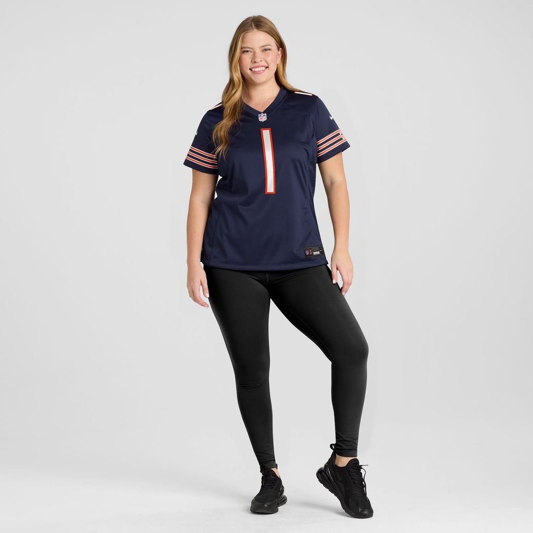 Women's Nike Chicago Bears Number 1 Bride Navy Game NFL Jersey
