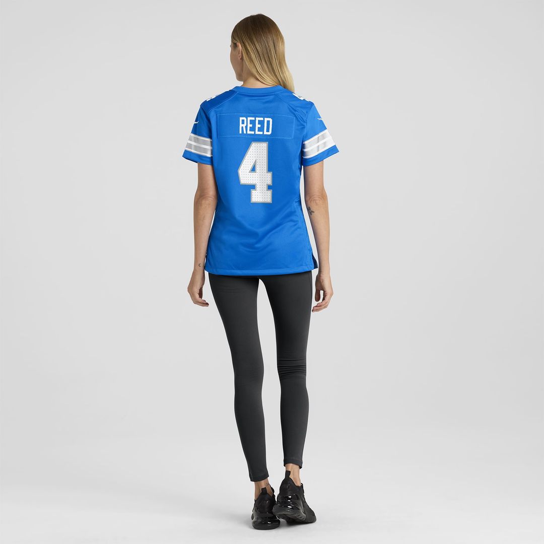 Women's Nike Detroit Lions D.J. Reed Blue Team Game NFL Jersey