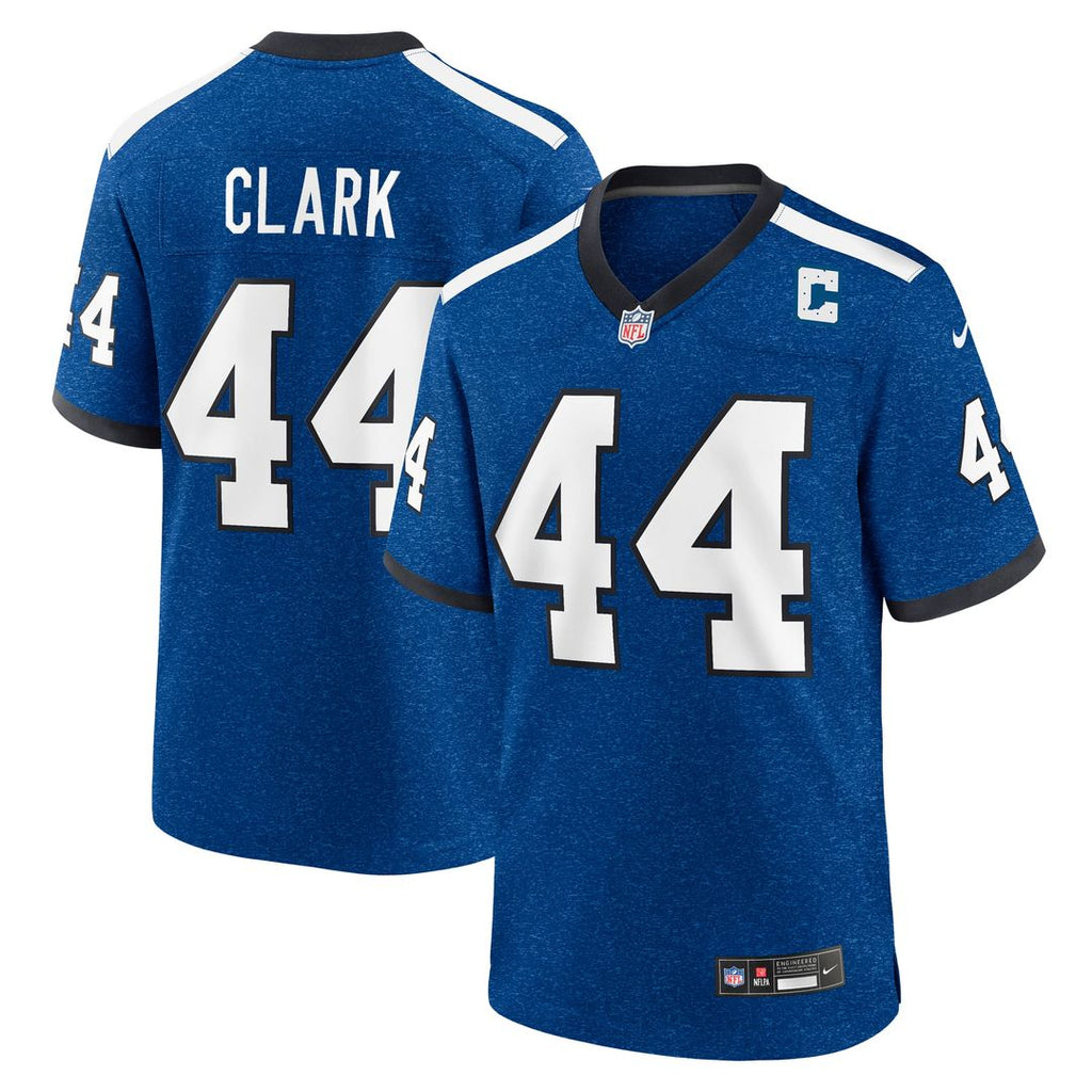 Men's Nike Indianapolis Colts Dallas Clark Blue Retired Player Alternate Game NFL Jersey