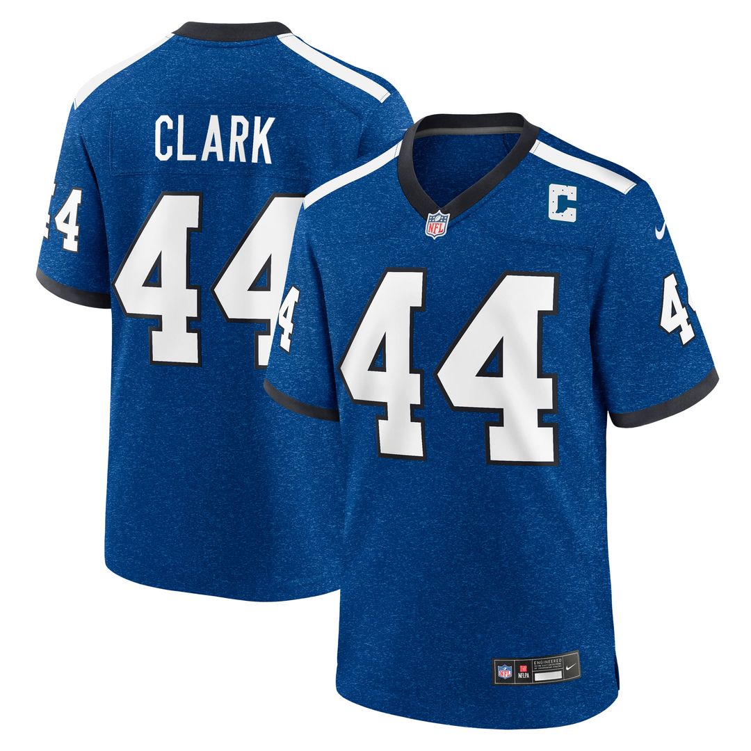 Men's Nike Indianapolis Colts Dallas Clark Blue Retired Player Alternate Game NFL Jersey