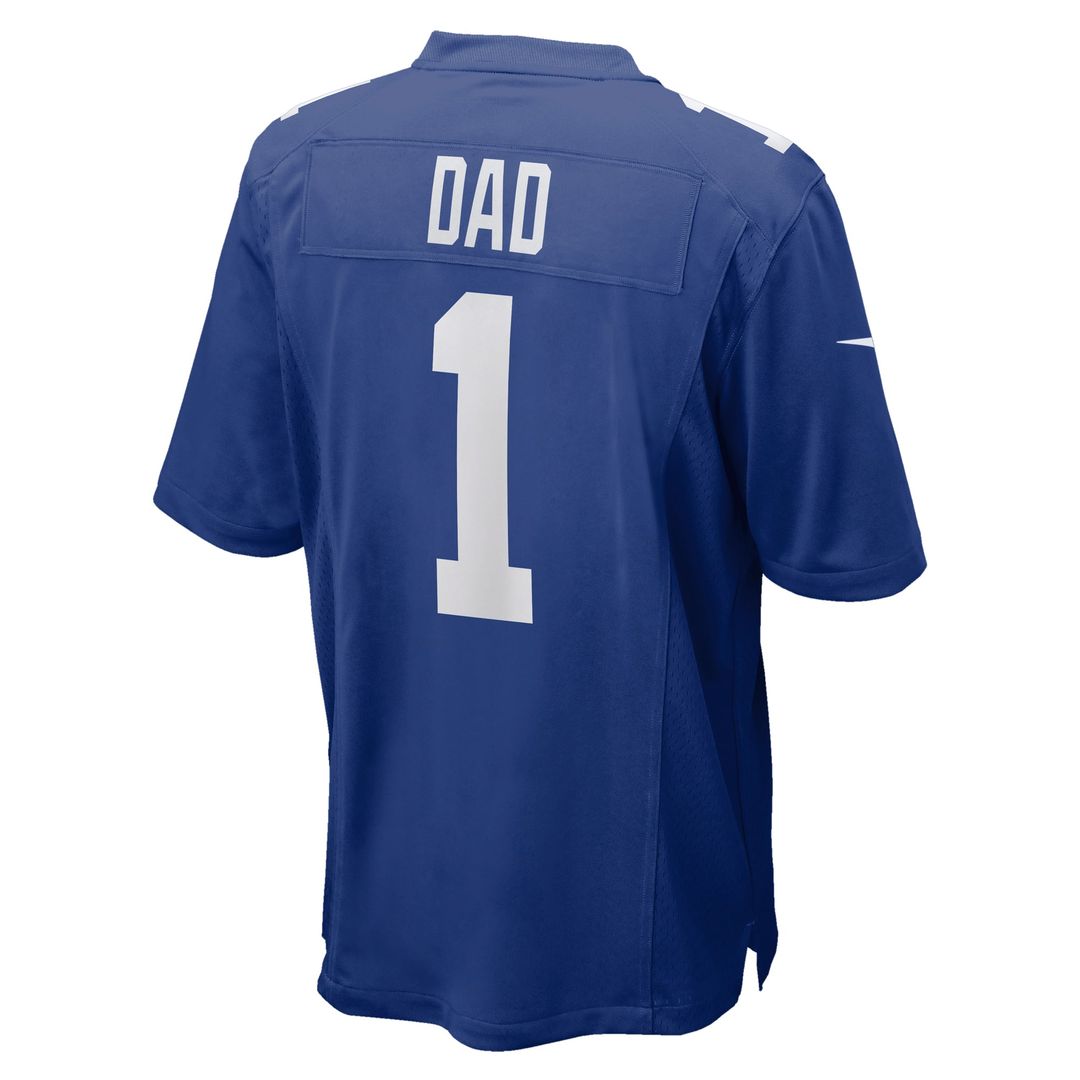 Men's Nike New York Giants Number 1 Dad Royal Game NFL Jersey