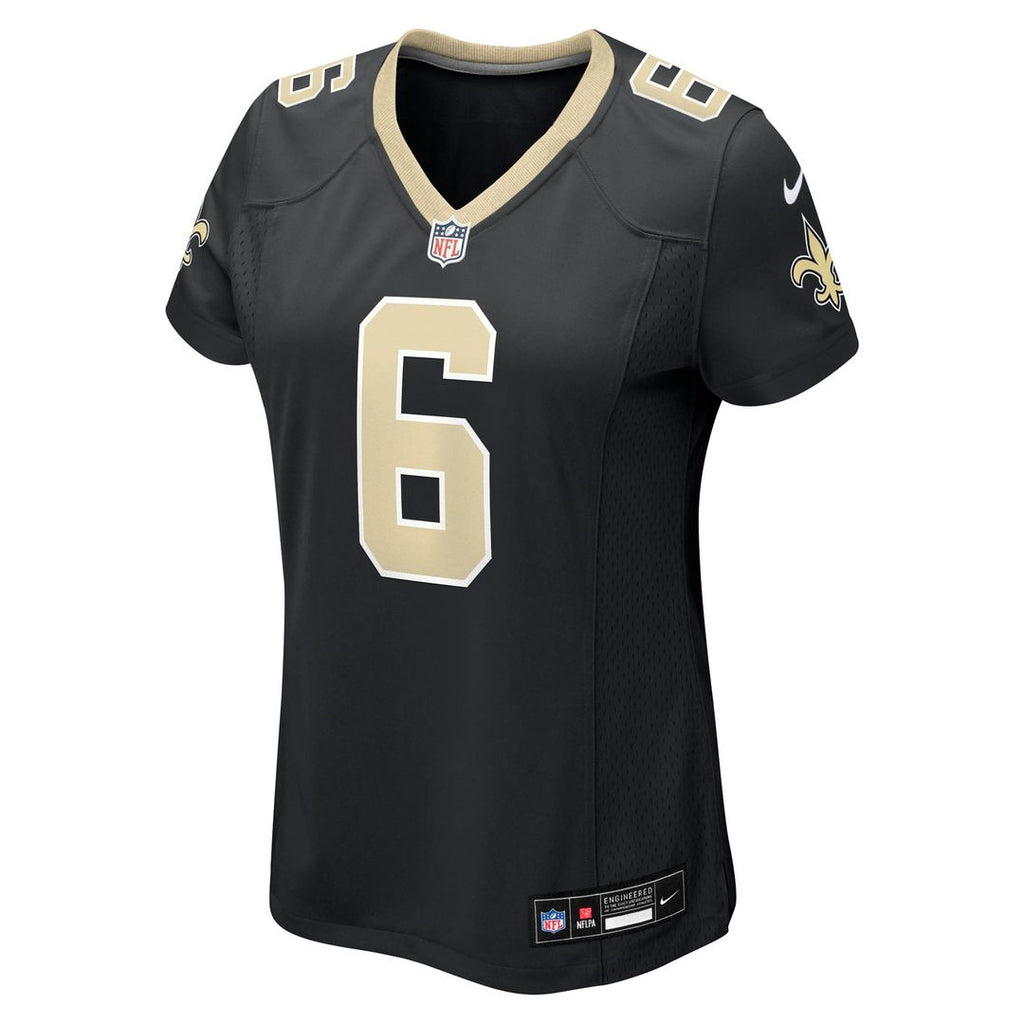 Women's Nike New Orleans Saints Tyler Shough Black Game NFL Jersey