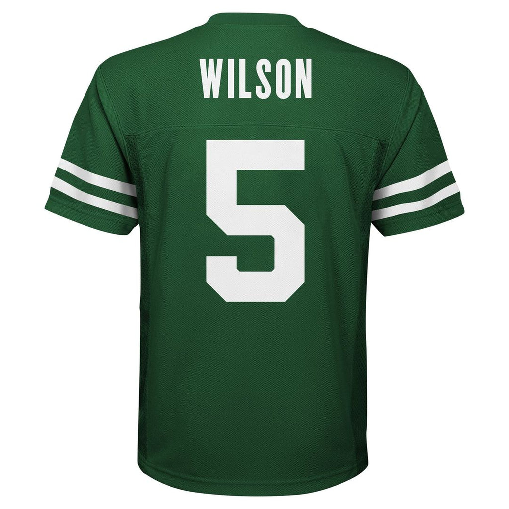 Youth New York Jets Garrett Wilson Legacy Green Replica Player NFL Jersey