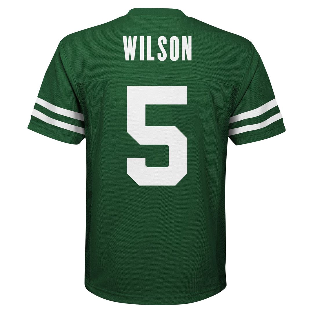 Youth New York Jets Garrett Wilson Legacy Green Replica Player NFL Jersey