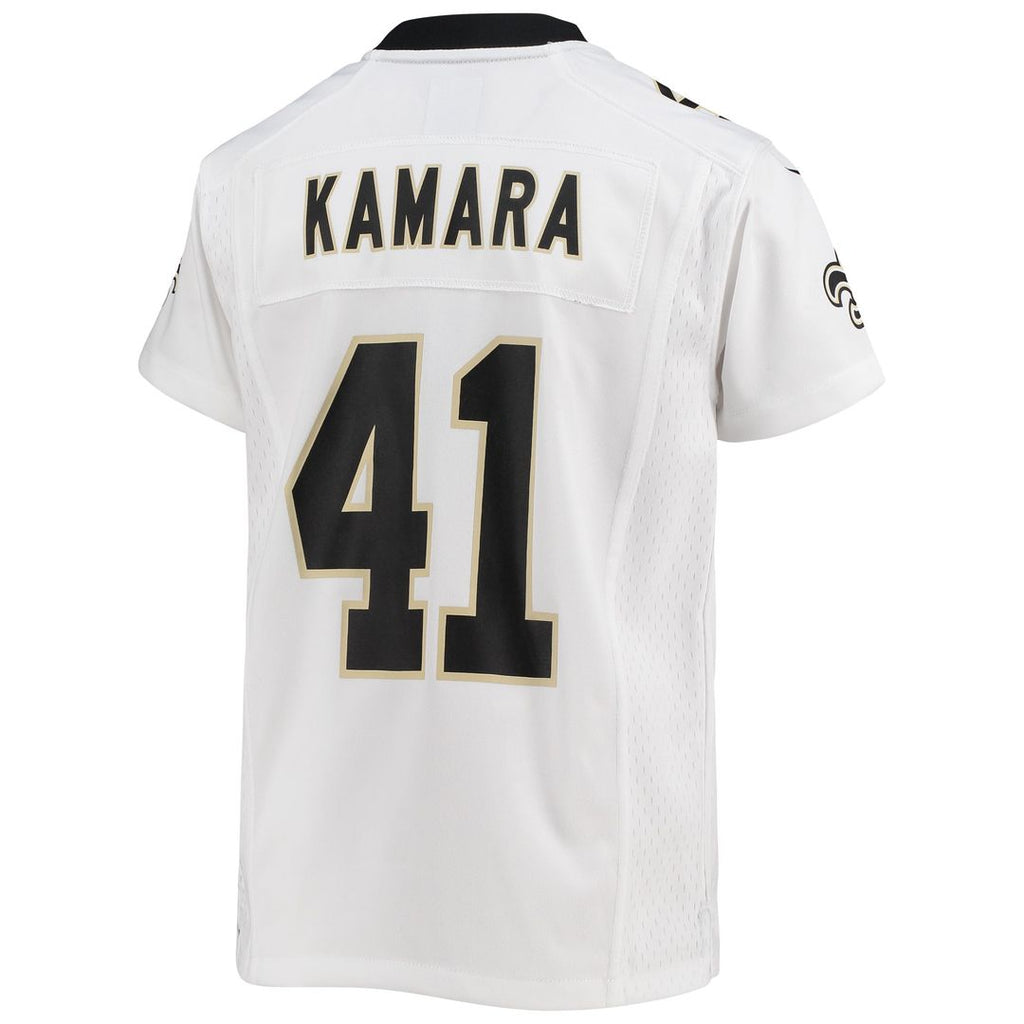Youth Nike New Orleans Saints Alvin Kamara White Game NFL Jersey