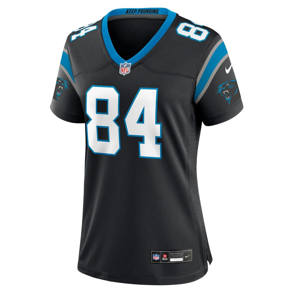 Women's Nike Carolina Panthers Mitchell Evans Black Team Game NFL Jersey