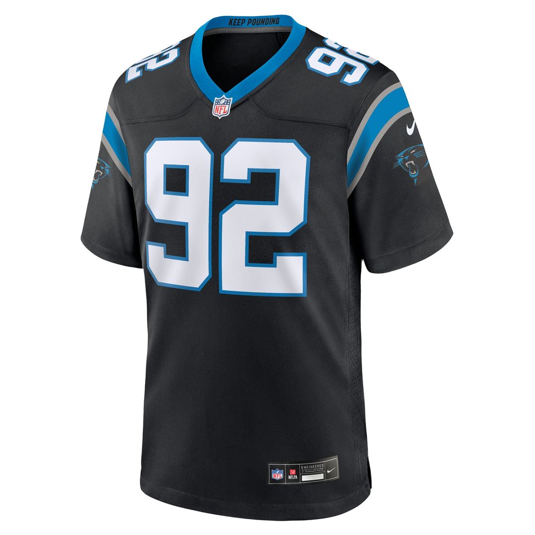 Men's Nike Carolina Panthers Cam Jackson Black Team Game NFL Jersey