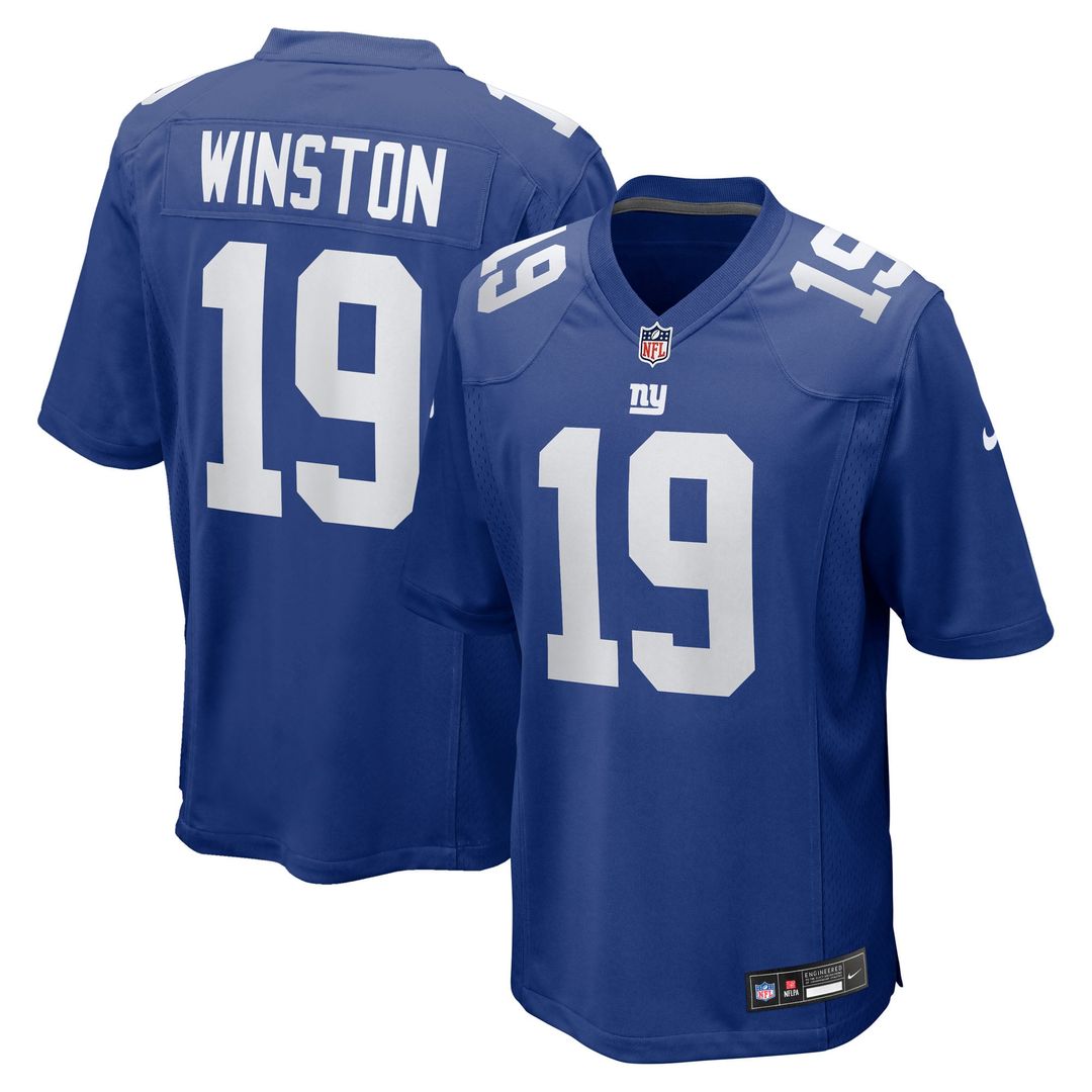 Men's Nike New York Giants Jameis Winston White Game NFL Jersey