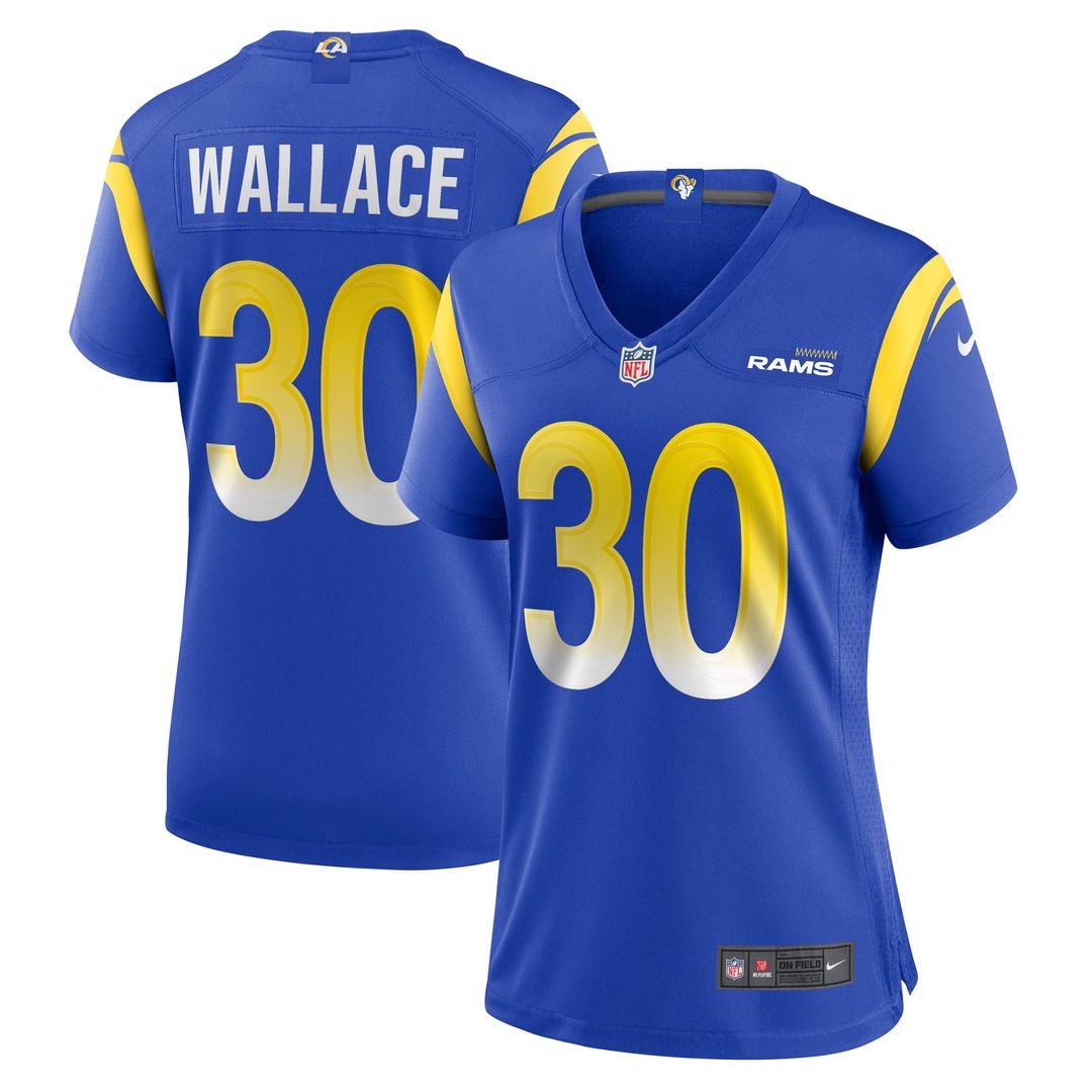 Women's Nike Los Angeles Rams Josh Wallace Royal Game NFL Jersey
