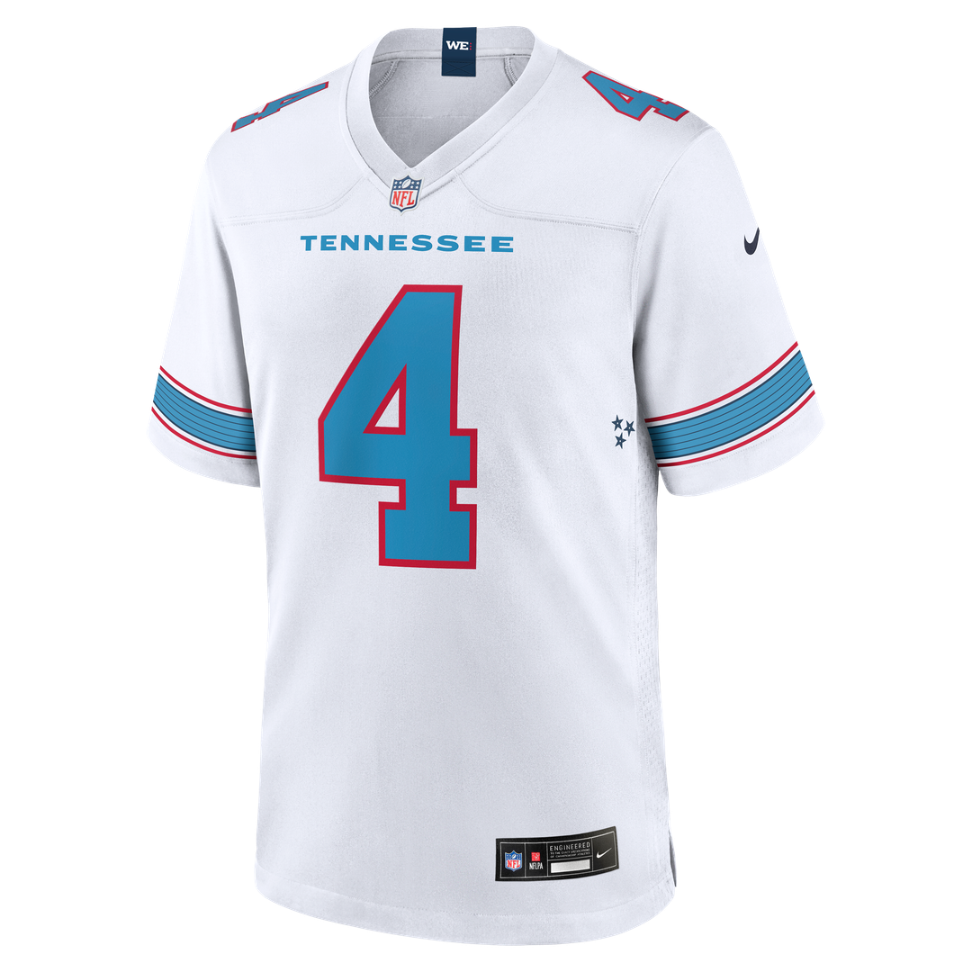 Men's Nike Tennessee Titans Wan'Dale Robinson White Game NFL Jersey
