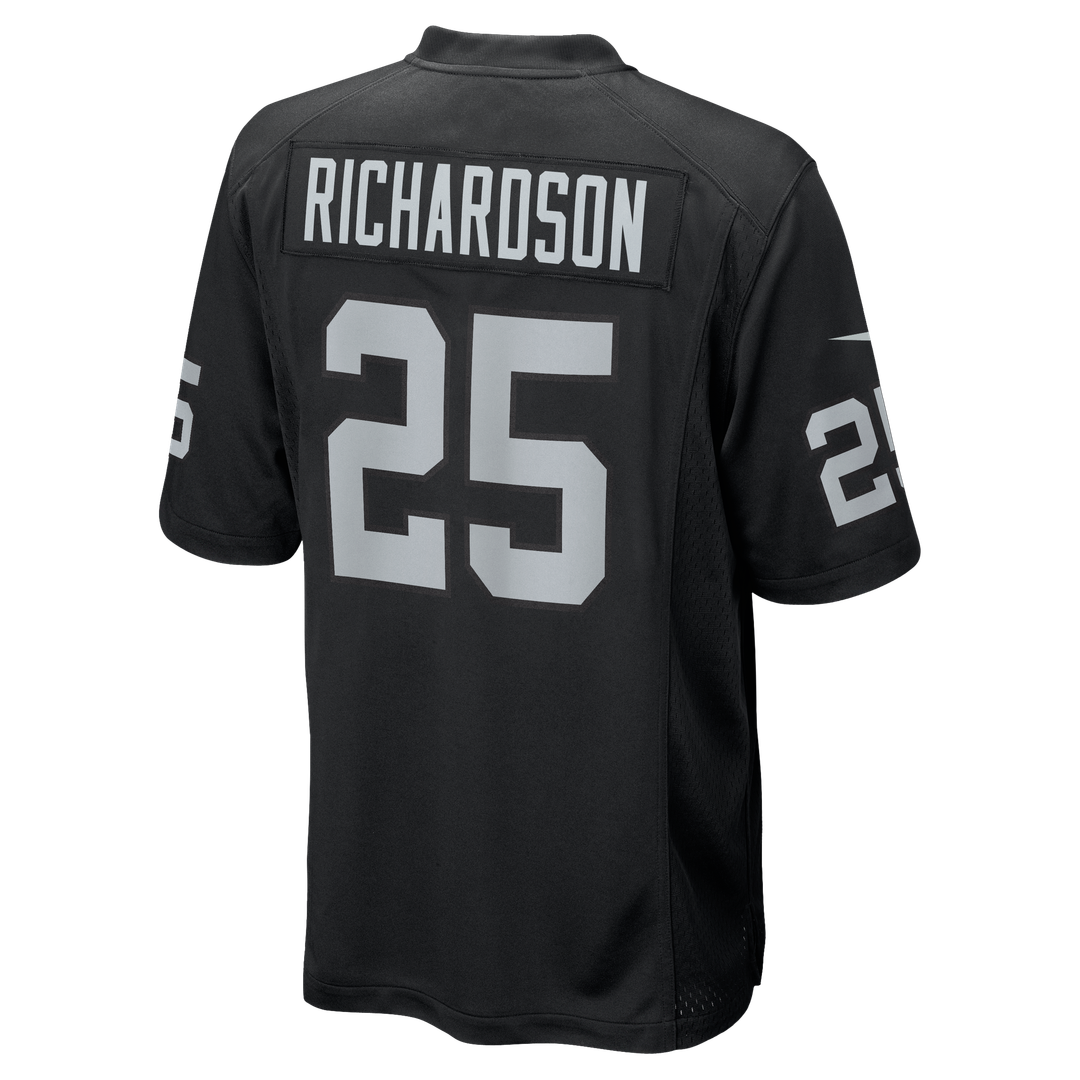 Men's Nike Las Vegas Raiders Decamerion Richardson Black Team Game NFL Jersey
