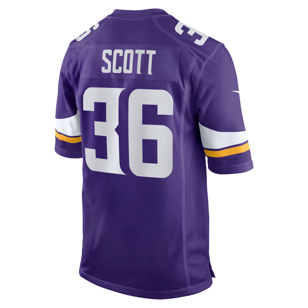 Men's Nike Minnesota Vikings Zavier Scott Purple Team Game NFL Jersey