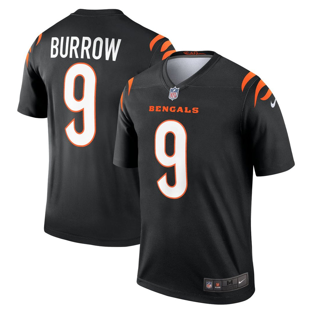 Men's Nike Cincinnati Bengals Joe Burrow Black Legend Player NFL Performance Top