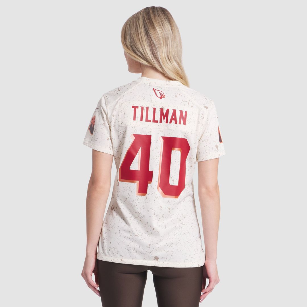 Women's Nike Arizona Cardinals Pat Tillman Natural 2025 Rivalries Collection Retired Player Game NFL Jersey