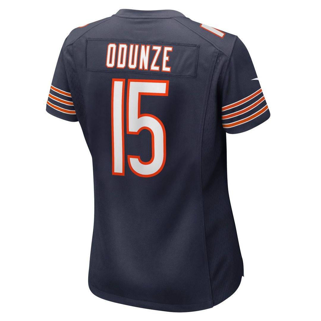 Women's Nike Chicago Bears Rome Odunze Navy Game NFL Jersey