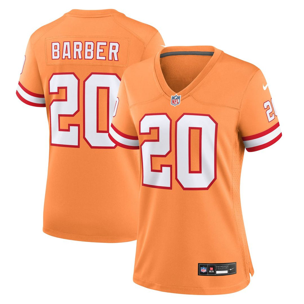 Women's Nike Tampa Bay Buccaneers Ronde Barber Orange Throwback Game NFL Jersey